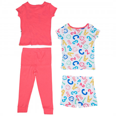 Cocomelon ABCs & 123s Girls 4-Piece Pajama Set